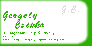 gergely csipko business card